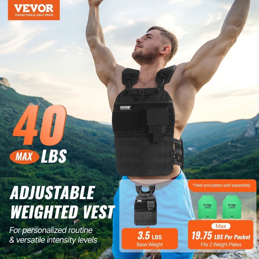 40lb Adjustable Weighted Vest  - Crossfit Vest avaliação e preço