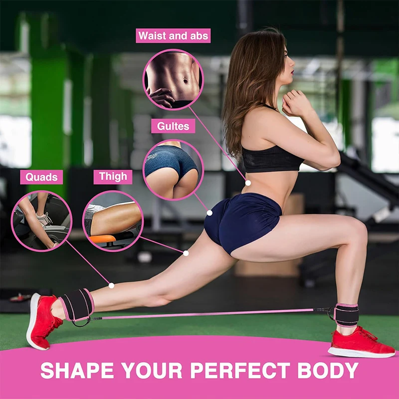 Ankle Strap Resistance Bands H - Crossfit Workout With Equipment avaliação e preço