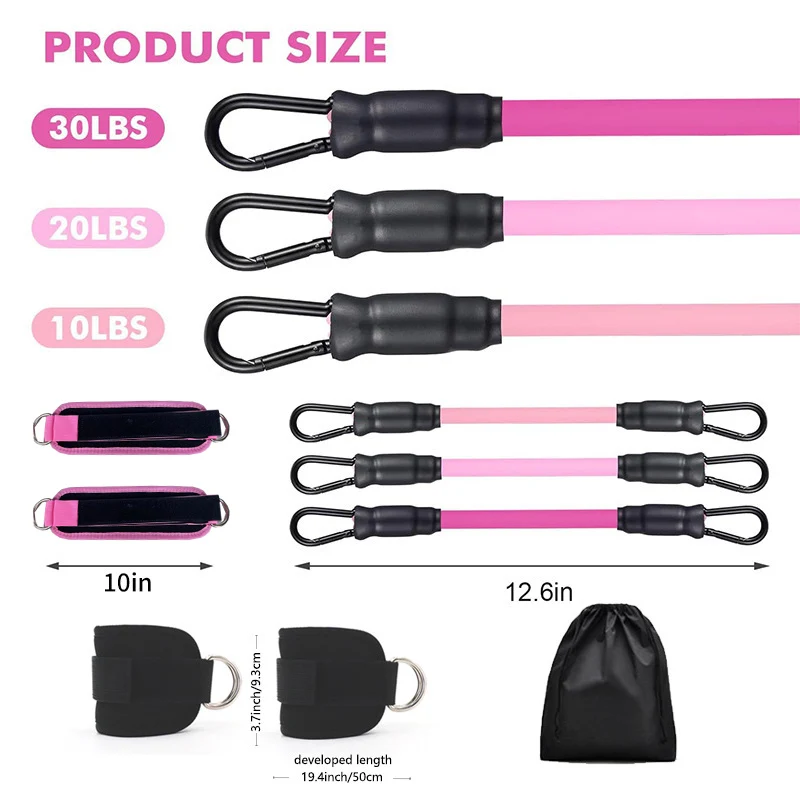 Ankle Strap Resistance Bands H - Crossfit Workout With Equipment avaliação e preço