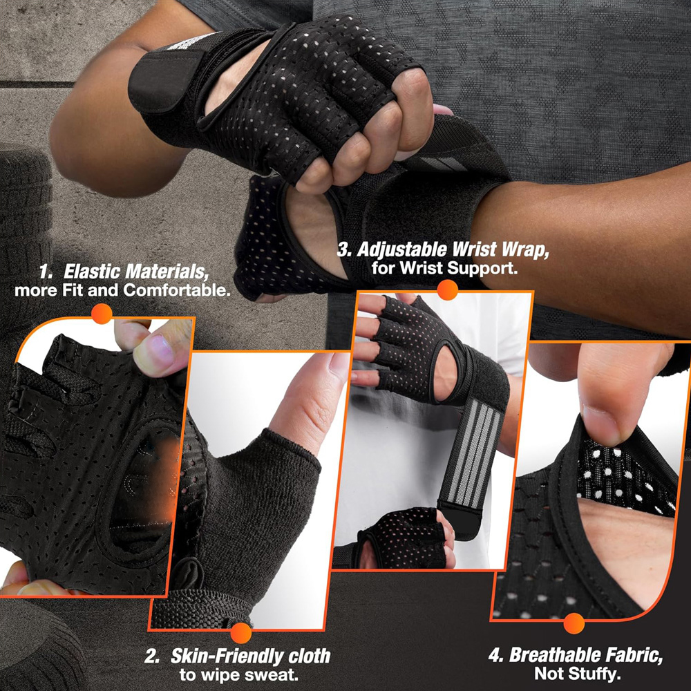 Fitness Gloves with Wrist Supp - Crossfit Gear For Men avaliação e preço