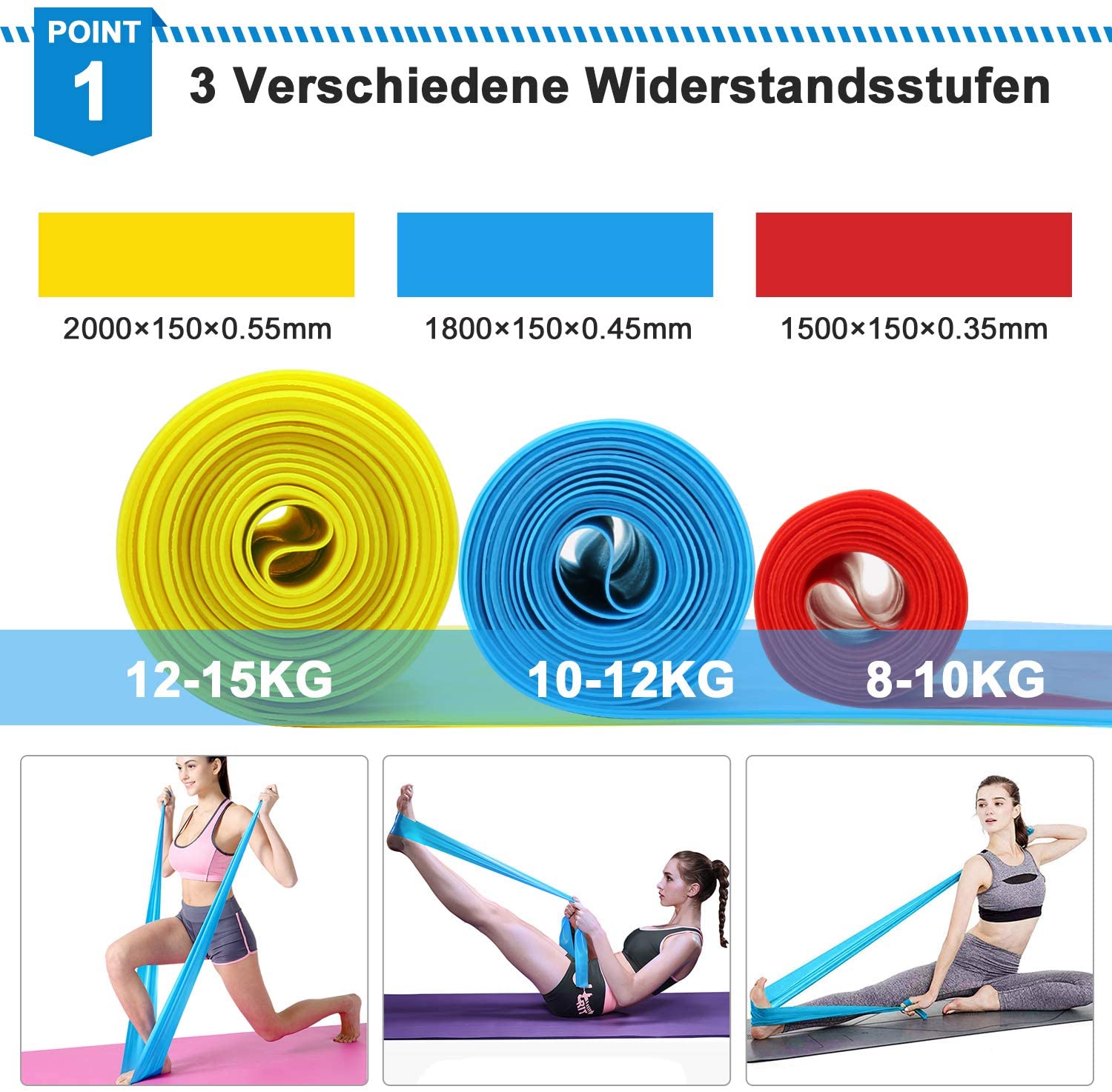 Elastic Fitness Bands 3Pcs Res - Finger Tape Athletic avaliação e preço