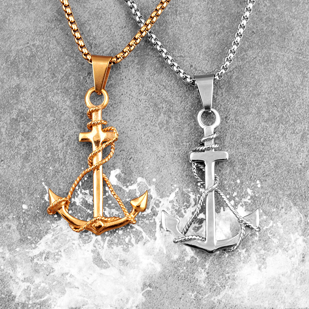 Golden Silver Color Anchor Men - Battle Rope Anchor avaliação e preço