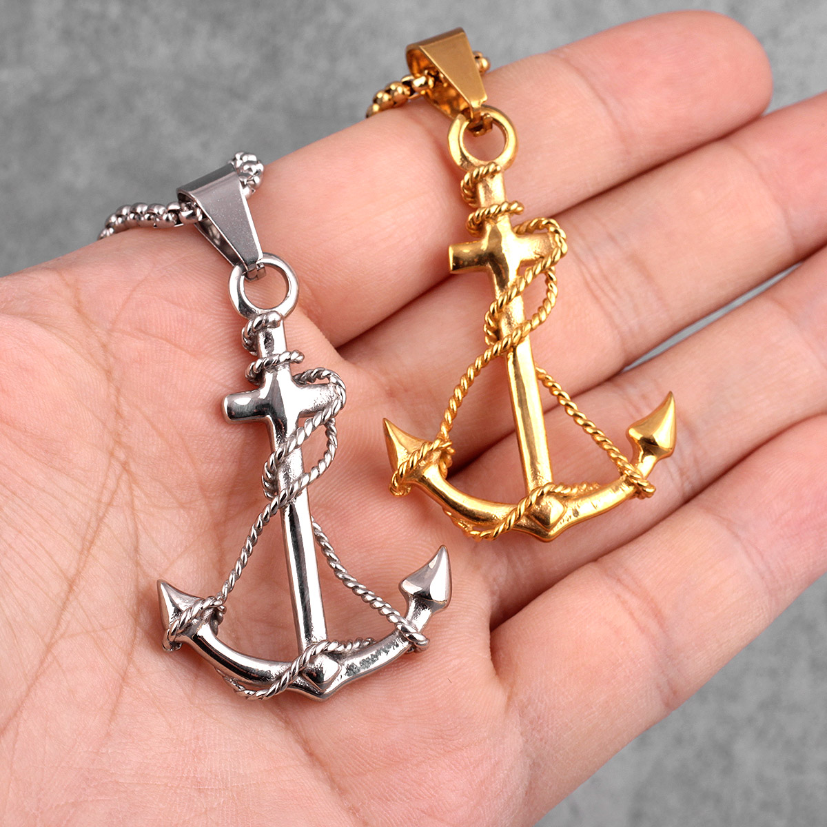 Golden Silver Color Anchor Men - Battle Rope Anchor avaliação e preço