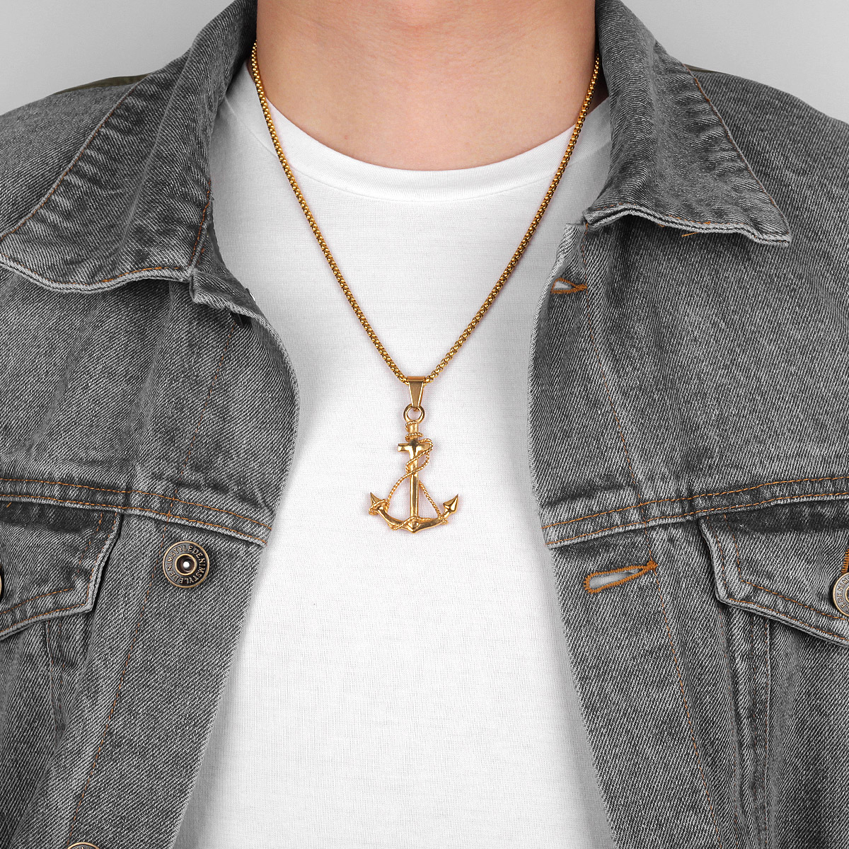 Golden Silver Color Anchor Men - Battle Rope Anchor avaliação e preço