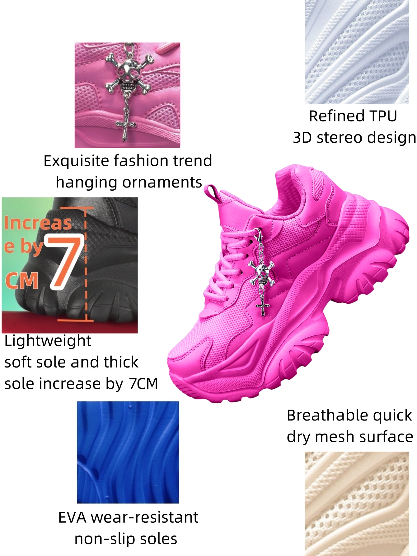 Women's Height-Increasing 7cm  - Crossfit Accessory Work avaliação e preço