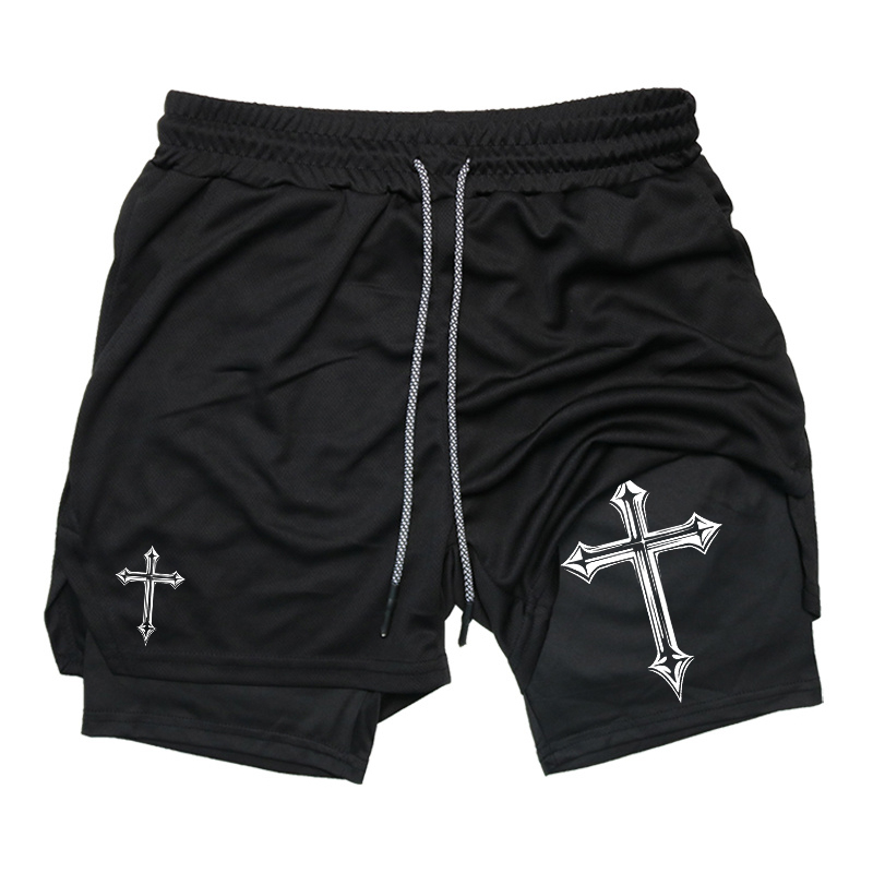 Cross Print 2-in-1 Workout Run - Crossfit Gear For Men avaliação e preço