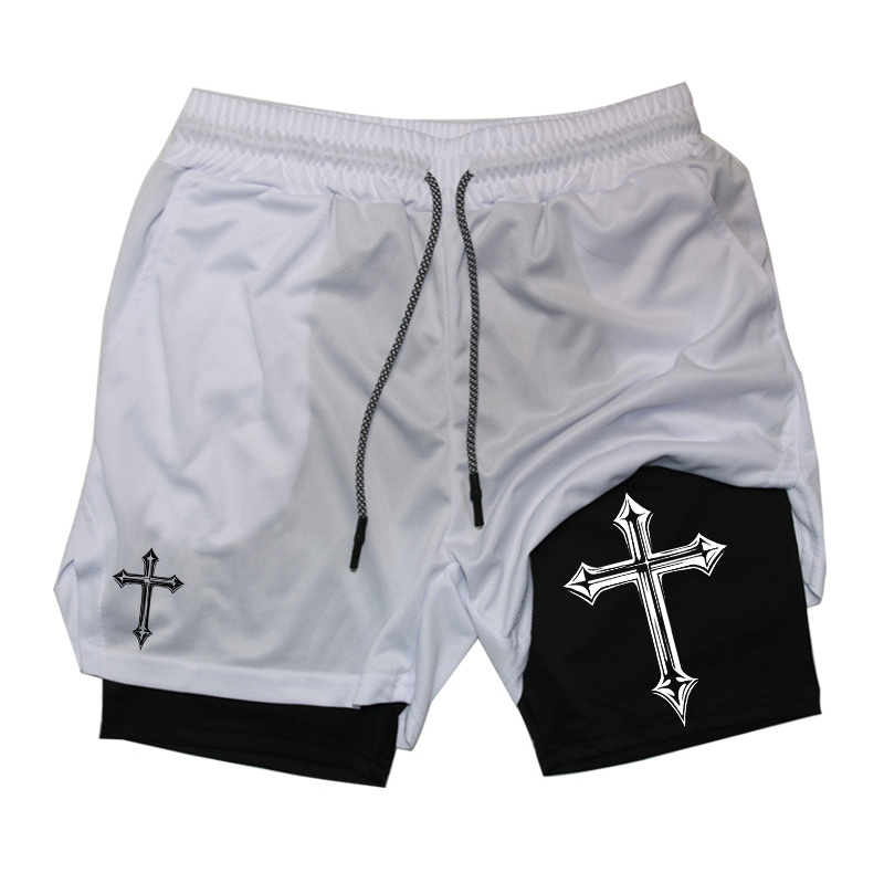Cross Print 2-in-1 Workout Run - Crossfit Gear For Men avaliação e preço