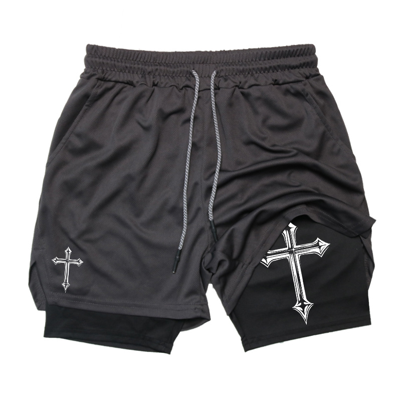 Cross Print 2-in-1 Workout Run - Crossfit Gear For Men avaliação e preço