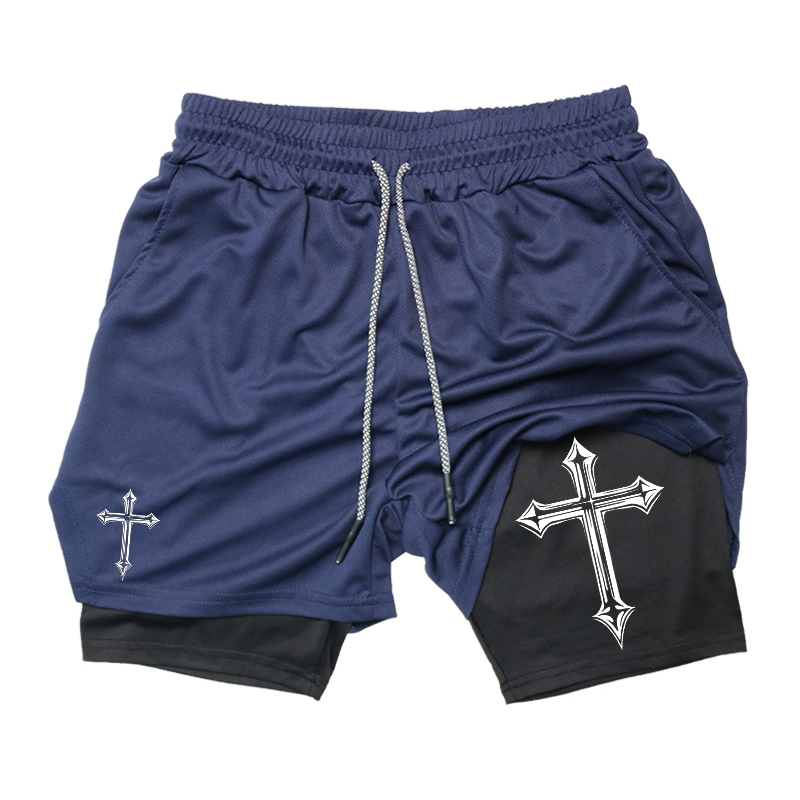 Cross Print 2-in-1 Workout Run - Crossfit Gear For Men avaliação e preço