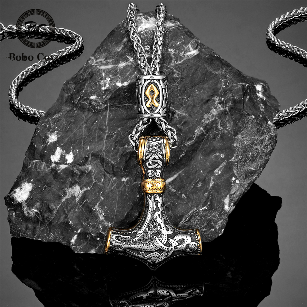 Gold Plated Norse Runes Beads  - Battle Rope Anchor avaliação e preço
