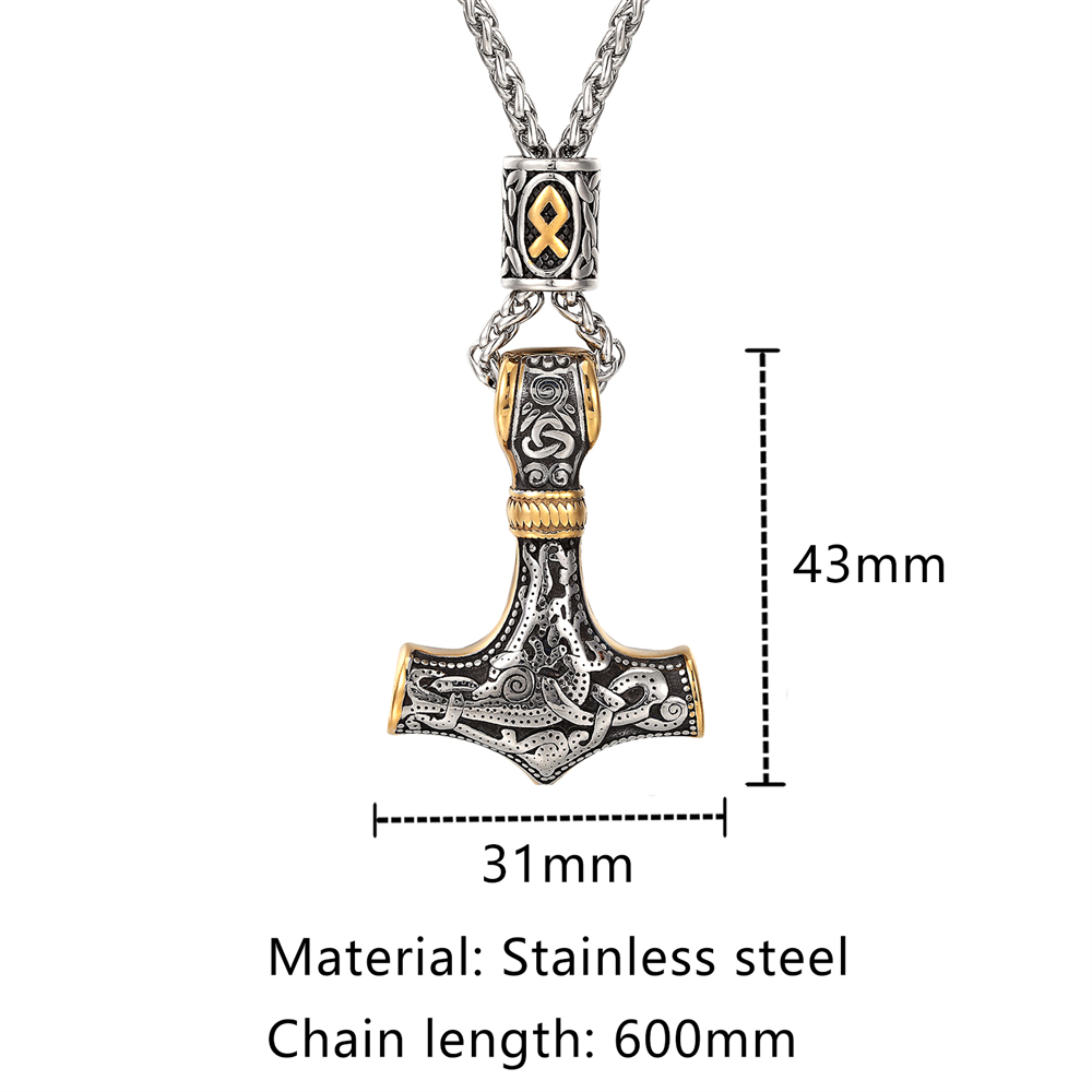 Gold Plated Norse Runes Beads  - Battle Rope Anchor avaliação e preço