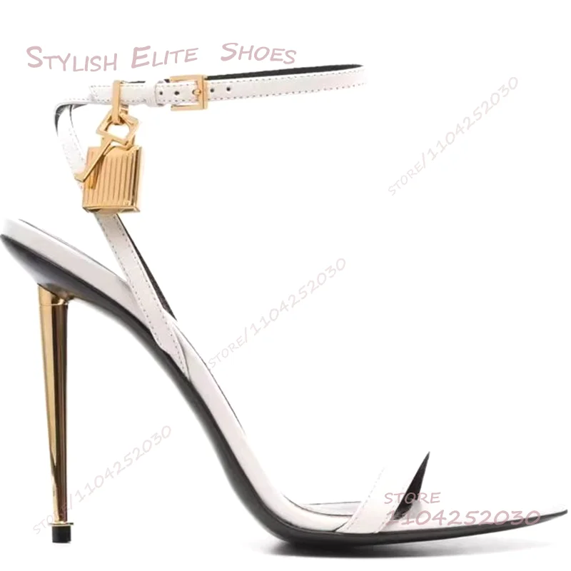 Gold Metal Stiletto Sandals Wo - Crossfit Ladies avaliação e preço