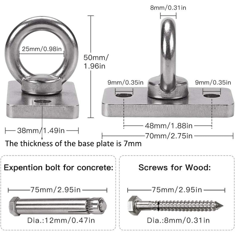 Wall Ceiling Mount Bracket for - Battle Rope Anchor avaliação e preço