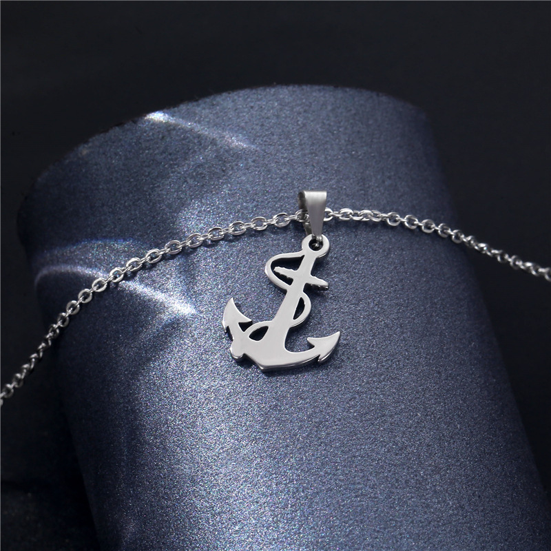 Silver Anchor Pendant Necklace - Battle Rope Anchor avaliação e preço
