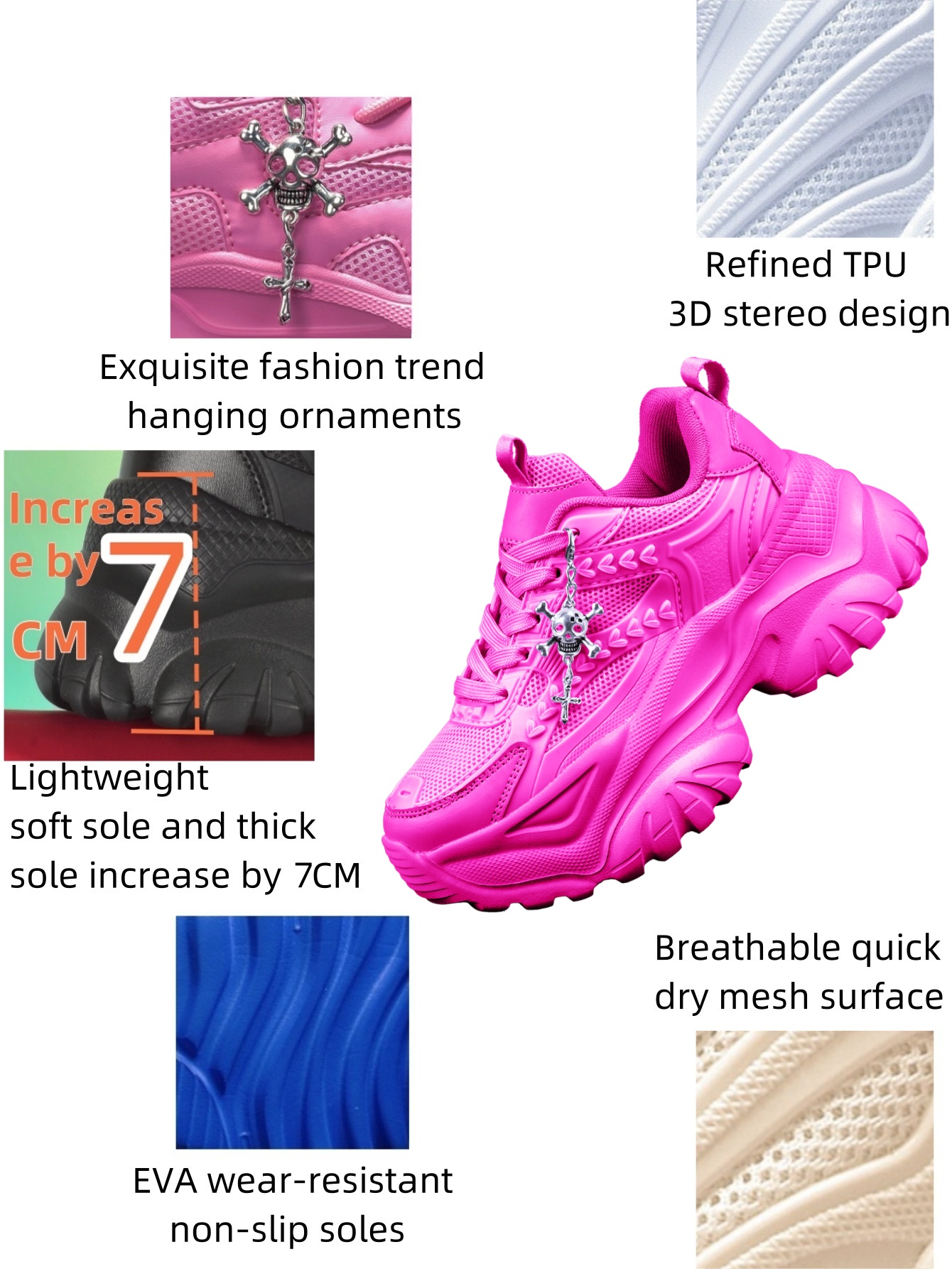 Women's Height-Increasing 7cm  - Crossfit Accessory Work avaliação e preço