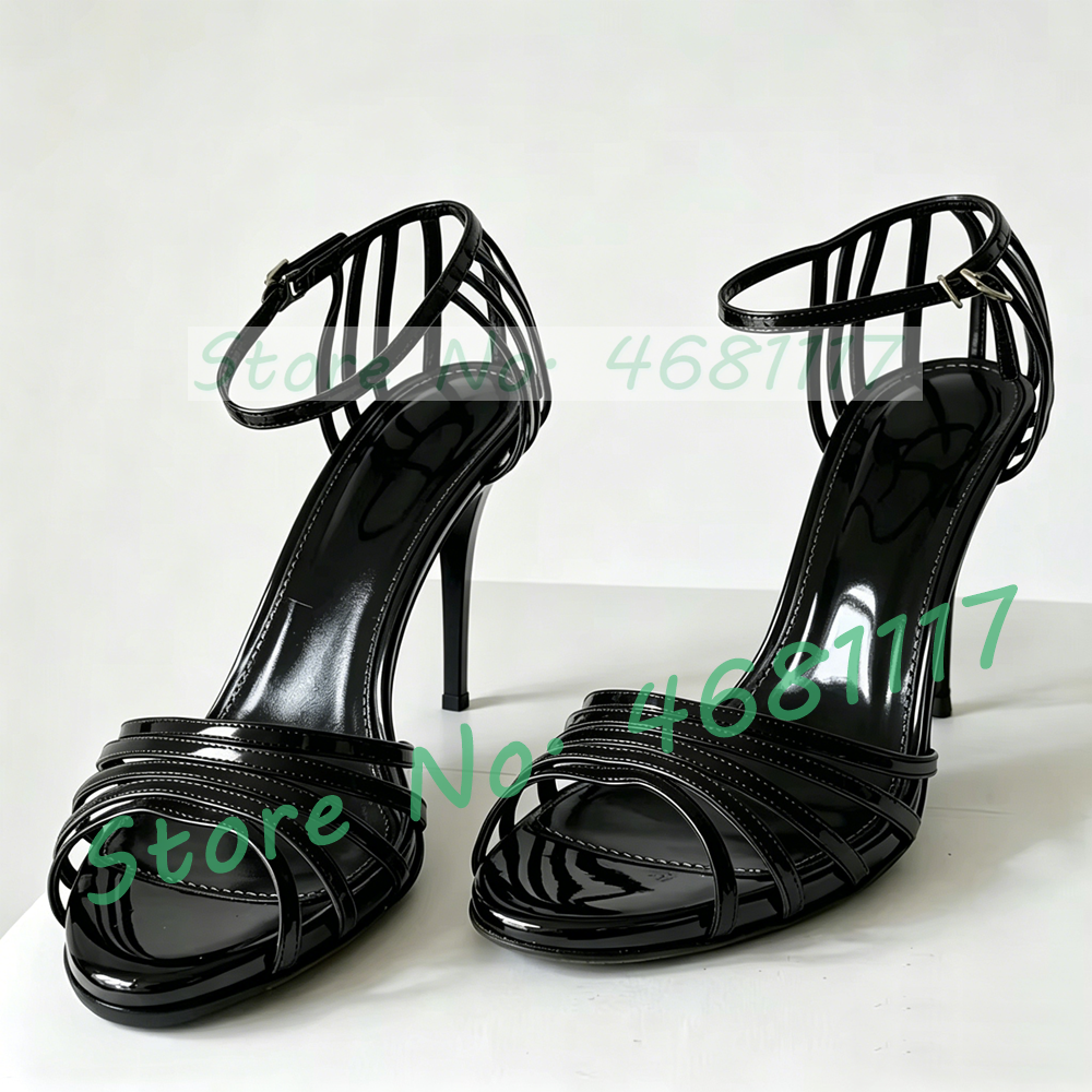 Black Caged Open Toe High Heel - Crossfit Ladies avaliação e preço