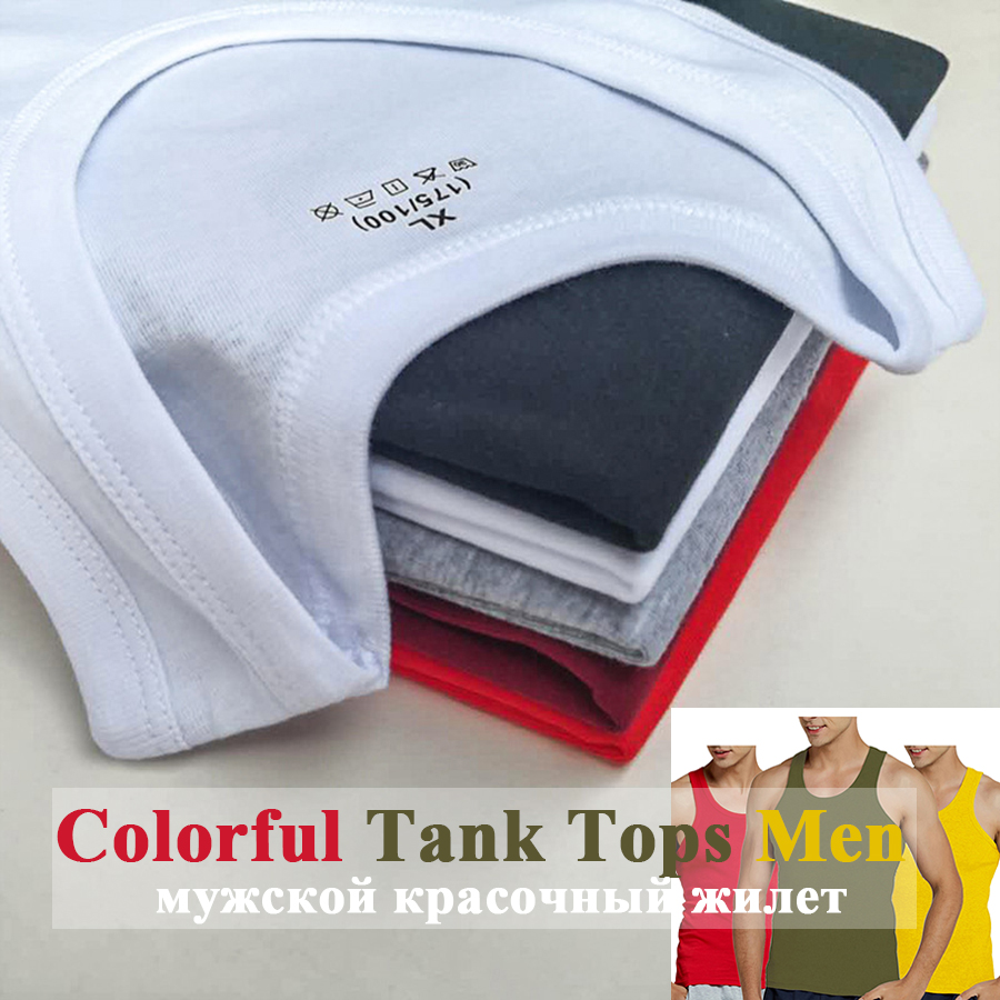 Tank Tops Men 100% Cotton Runn - Crossfit Vest avaliação e preço