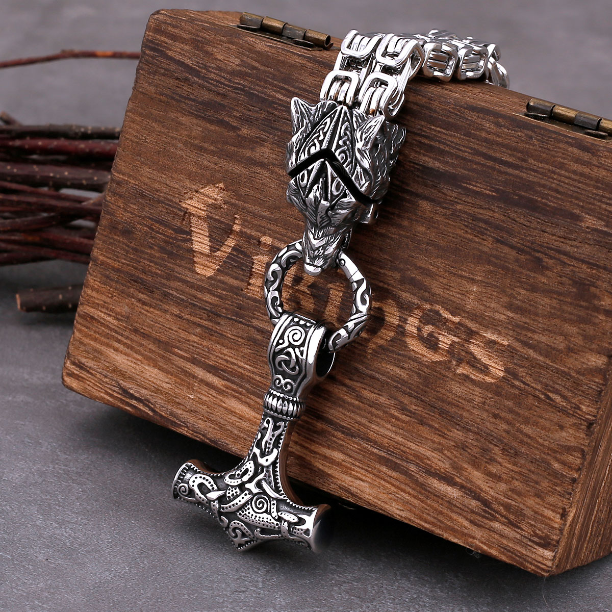 Glamorous Stainless Steel Wolf - Battle Rope Anchor avaliação e preço