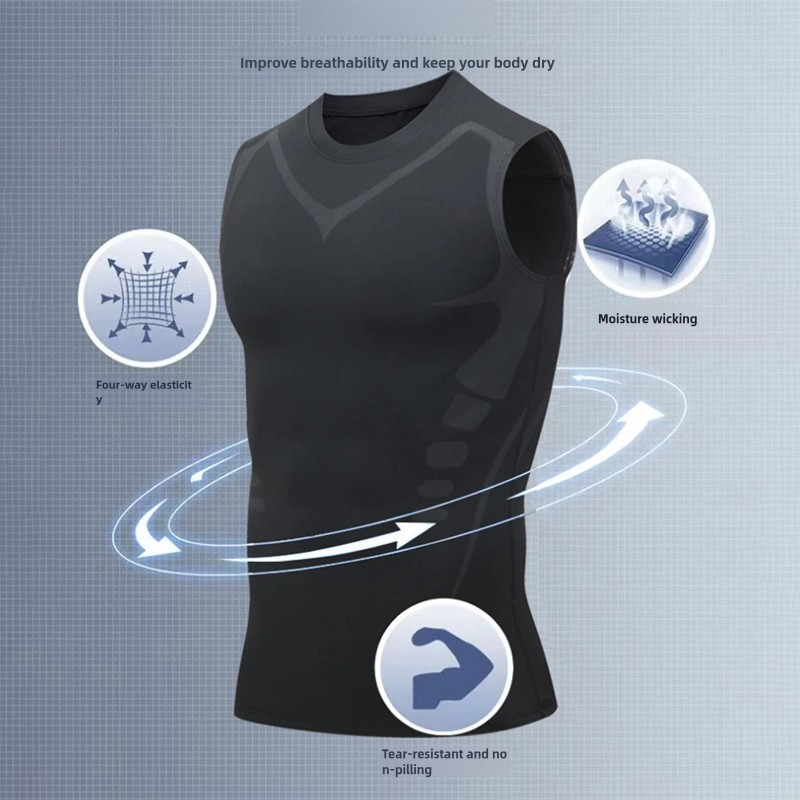 Mans Compression Tank Top Men  - Crossfit Vest avaliação e preço