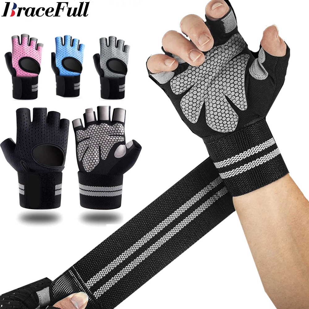 1Pair Half Finger Gym Fitness  - Crossfit Workout With Equipment avaliação e preço