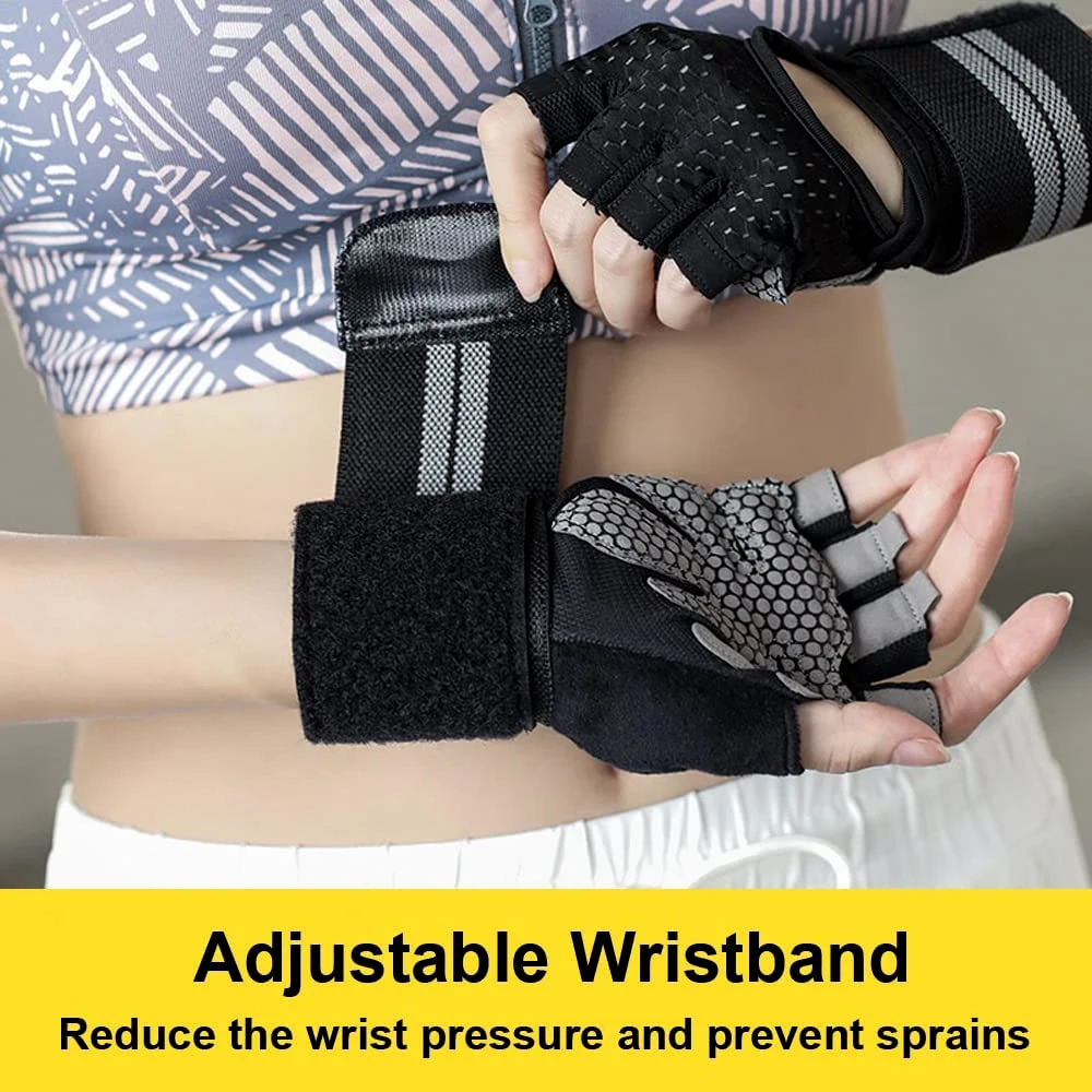 1Pair Half Finger Gym Fitness  - Crossfit Workout With Equipment avaliação e preço
