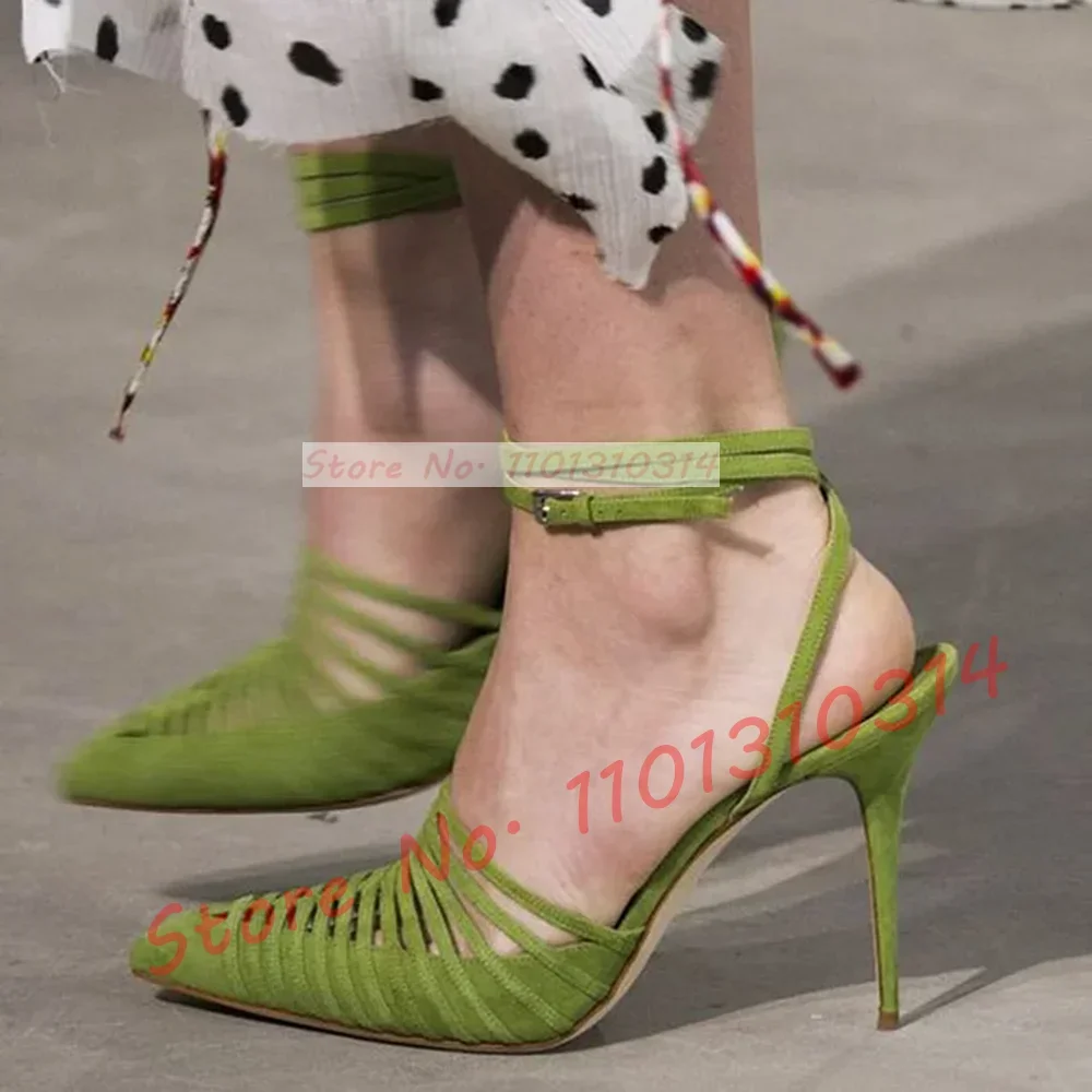 Green Vegan Suede Strappy Sand - Crossfit Ladies avaliação e preço