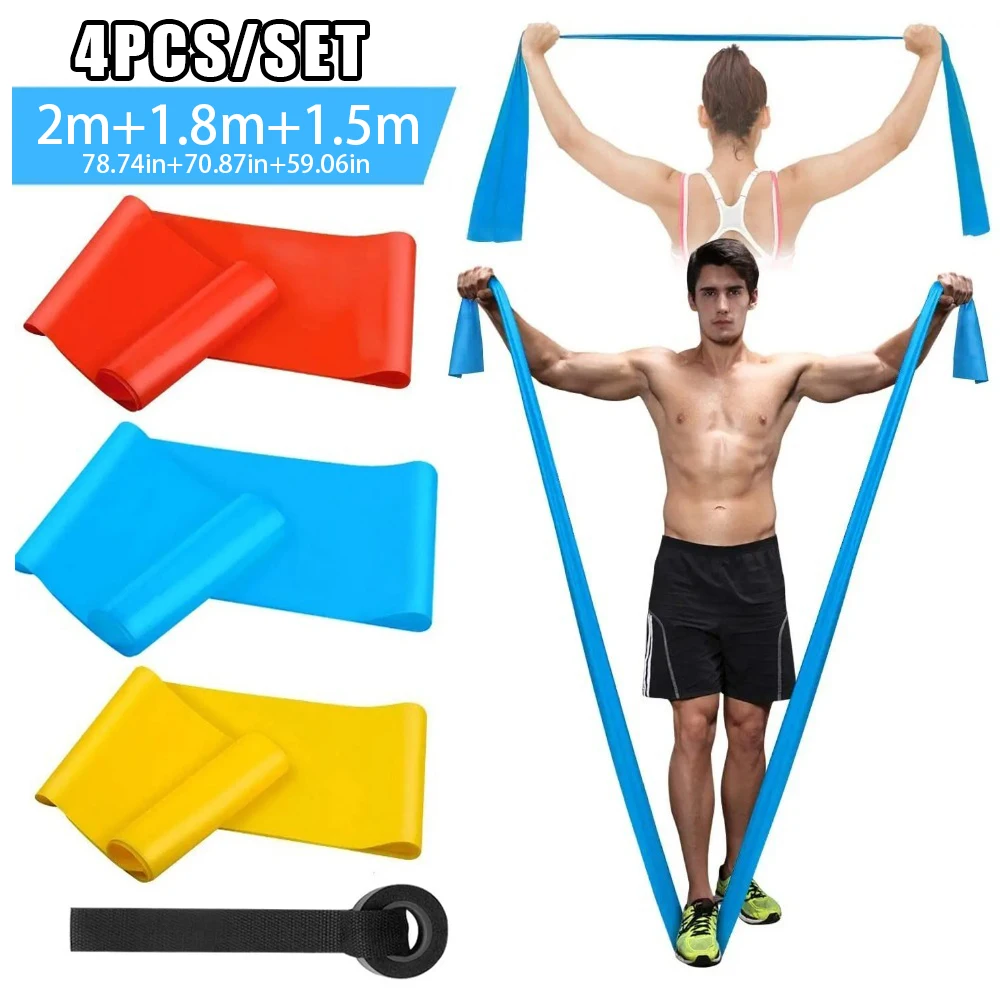 4Pcs/Set Elastic Fitness Bands - Crossfit Workout With Equipment avaliação e preço