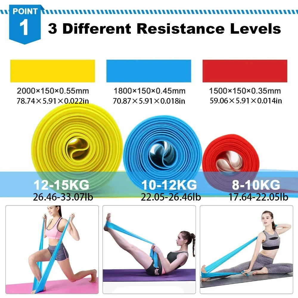 4Pcs/Set Elastic Fitness Bands - Crossfit Workout With Equipment avaliação e preço